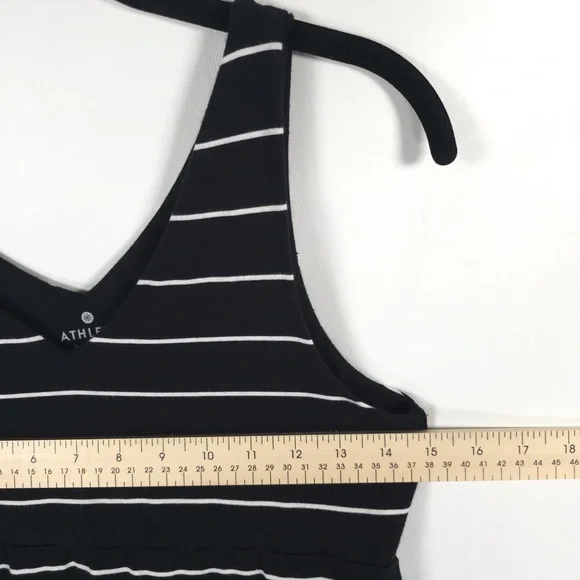 ATHLETA Santorini Striped VNeck Sleeveless Tank Mini Dress Modal/Spandex Size SP - Picture 7 of 9